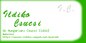 ildiko csucsi business card